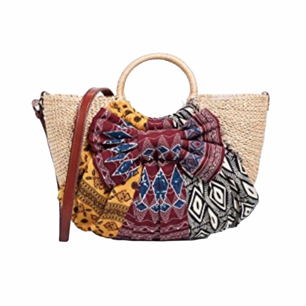 new Sam Edelman ꕥ Jaelynn Straw Crossbody Tote ꕥ - Picture 4 of 14